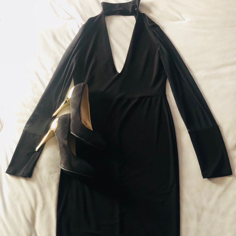 Sexy black little dress.